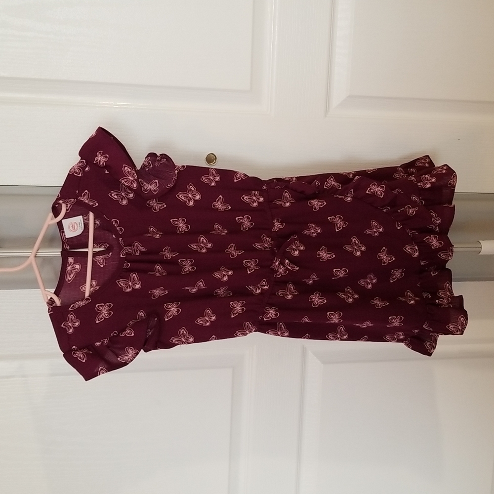 Wonder Nation Girls Butterfly Dress (Size 6/6X)